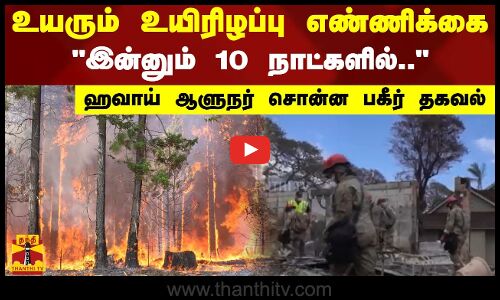 உயரும் உயிரிழப்பு எண்ணிக்கை - இன்னும் 10 நாட்களில்.. - ஹவாய் ஆளுநர் சொன்ன பகீர் தகவல்