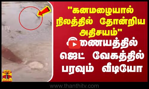 கனமழையால் நிலத்தில் தோன்றிய அதிசயம் இணையத்தில் ஜெட் வேகத்தில் பரவும் வீடியோ | Video