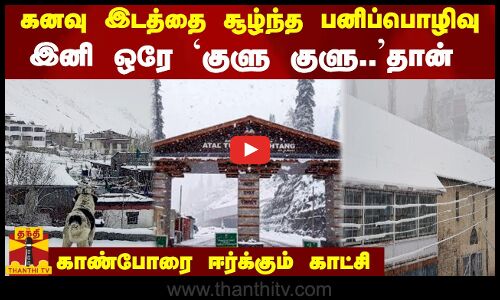 கனவு இடத்தை சூழ்ந்த பனிப்பொழிவு...இனி ஒரே `குளு குளு தான்