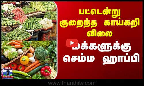 Vegetables Price Today | பட்டென்று குறைந்த காய்கறி விலை... மக்களுக்கு செம்ம ஹாப்பி