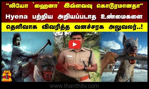 லியோ ஹைனா இவ்வளவவு கொடூரமானதா Hyena பற்றிய அறியப்படாத உண்மைகளை தெளிவாக விவரித்த வனச்சரக அலுவலர்..!
