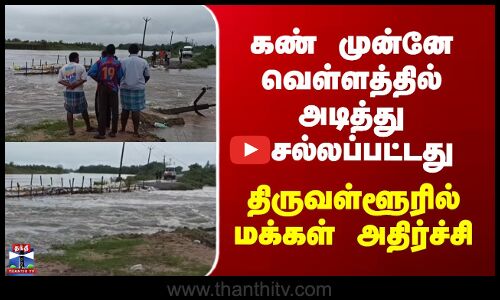 Ponneri | கண் முன்னே வெள்ளத்தில் அடித்து செல்லப்பட்டது - திருவள்ளூரில் மக்கள் அதிர்ச்சி