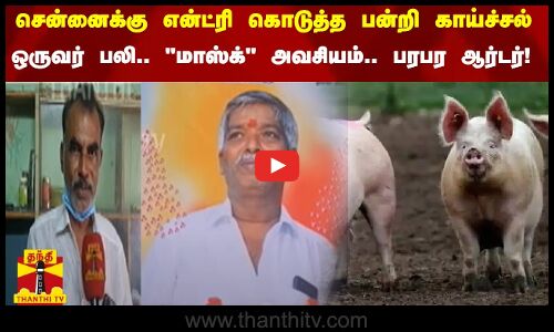 சென்னைக்கு என்ட்ரி கொடுத்த பன்றி காய்ச்சல்... ஒருவர் பலி..  ‘மாஸ்க்’ அவசியம்.. பரபர ஆர்டர்!