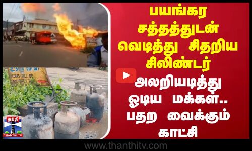 Nilgiris | Cylinder | பயங்கர சத்தத்துடன் வெடித்து சிதறிய சிலிண்டர்.. அலறியடித்து ஓடிய மக்கள்