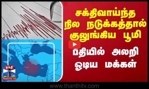 சக்திவாய்ந்த நில நடுக்கத்தால் குலுங்கிய பூமி - பீதியில் அலறி ஓடிய மக்கள்