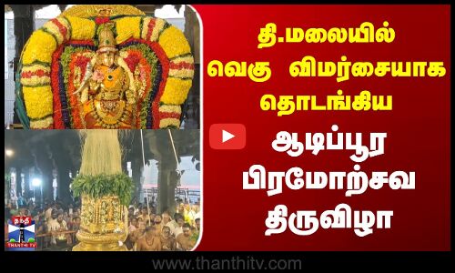 தி.மலையில் வெகு விமர்சையாக தொடங்கிய  ஆடிப்பூர பிரமோற்சவ திருவிழா