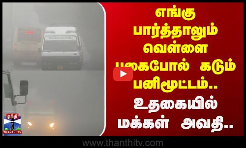 எங்கு பார்த்தாலும் வெள்ளை புகைபோல் கடும் பனிமூட்டம்.. உதகையில் மக்கள் அவதி..