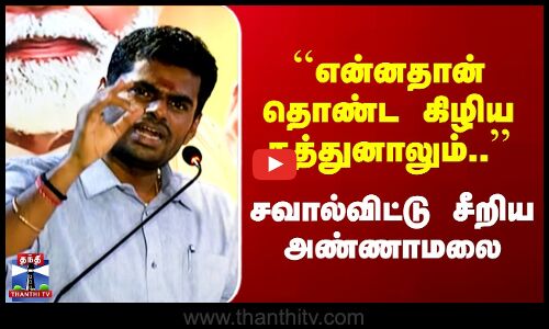 ``என்னதான் தொண்ட கிழிய கத்துனாலும்..’’ சவால்விட்டு சீறிய அண்ணாமலை