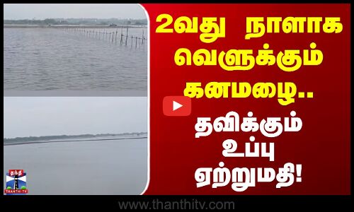 Vedaranyam Rain | Salt | 2வது நாளாக வெளுக்கும் கனமழை.. தவிக்கும் உப்பு ஏற்றுமதி