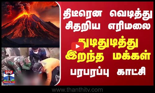 திடீரென வெடித்து சிதறிய எரிமலை - துடிதுடித்து  இறந்த மக்கள் - பரபரப்பு காட்சி