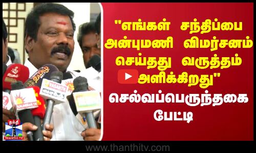 எங்கள் சந்திப்பை அன்புமணி விமர்சனம் செய்தது வருத்தம் அளிக்கிறது - செல்வப்பெருந்தகை பேட்டி