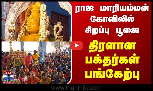 ராஜ மாரியம்மன் கோவிலில் சிறப்பு பூஜை - திரளான பக்தர்கள் பங்கேற்பு