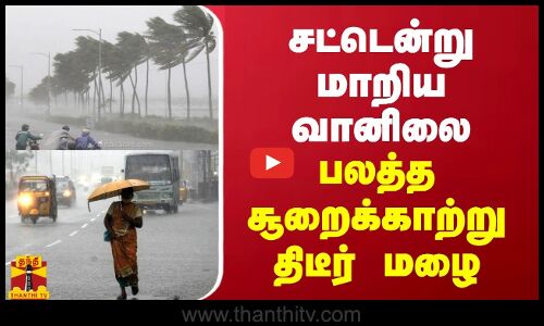 சட்டென்று மாறிய வானிலை... பலத்த சூறைக்காற்று திடீர் மழை