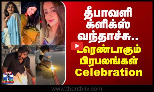 Diwali Celebration | தீபாவளி க்ளிக்ஸ் வந்தாச்சு.. ட்ரெண்டாகும் பிரபலங்கள் Celebration